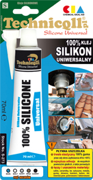 Technicqll Silikon uniwersalny czarny – 70ml, op. zbiorcze 12 szt.